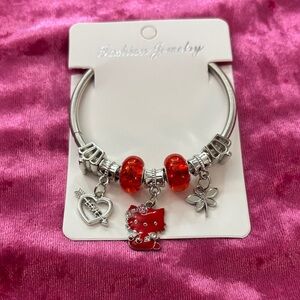 Charming Red and Silver Kids Bracelet